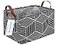 LANGYASHAN Rectangular Storage Bin Collapse Canvas Fabric Cartoon Storage Basket with Handles for Organizing Home Kitchen Boys and Girls Toys Office Closet Shelf Baskets Black Diamond
