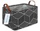 LANGYASHAN Rectangular Storage Bin Collapse Canvas Fabric Cartoon Storage Basket with Handles for Organizing Home Kitchen Boys and Girls Toys Office Closet Shelf Baskets Black Diamond