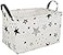 KUNRO Kid Storage Basket Gift Shelf Basket Toy Storage Bin Nursery Basket Organizer Box for Children Room Deco With Handles Star