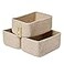 MiniArk Small Storage Baskets for Organizing Closet Organizer Bins Shelf Toy Basket Woven Rope Baskets Cube Decorative Box Shallow Basket L115xW75xH47 Brown
