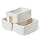 MiniArk Small Storage Baskets for Organizing Closet Organizer Bins Shelf Toy Basket Woven Rope Baskets Cube Decorative Box Shallow Basket 115x75x47 3 Packs Off White
