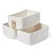MiniArk Small Storage Baskets for Organizing Closet Organizer Bins Shelf Toy Basket Woven Rope Baskets Cube Decorative Box Shallow Basket 115x75x47 3 Packs Off White