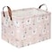FXOCSHE FXOLCSHE Rectangular Pink Alpaca BasketCollapsible waterproof nursery laundry basketToy nursery kids clothes gift basket with handlesKids Room DecorAlpaca