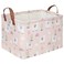 FXOCSHE FXOLCSHE Rectangular Pink Alpaca BasketCollapsible waterproof nursery laundry basketToy nursery kids clothes gift basket with handlesKids Room DecorAlpaca