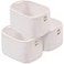 CHAT BLANC Cotton Rope Baskets for Organizing Shelves Toys Storage Shoe Bathroom Laundry Towel Nursery Home Decor Blanket Cloth Woven Bins Fabric Creamy White 15x10x9