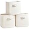 R RUNKA RUNKA Storage Cube Baskets 3 Pack 11 inch Square Baskets for Closet Woven Bins Ideal for Toy Storage White