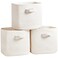 R RUNKA RUNKA Storage Cube Baskets 3 Pack 11 inch Square Baskets for Closet Woven Bins Ideal for Toy Storage White