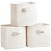 R RUNKA RUNKA Storage Cube Baskets 3 Pack 11 inch Square Baskets for Closet Woven Bins Ideal for Toy Storage White