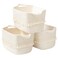 TeoKJ White Cotton Rope Baskets for Storage Set of 3 Woven Clothes Basket for Organizing and Storage Blanket Basket for Living Room Laundry Bathroom Shelves