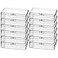 Thintinick 12 Pack Rectangular Clear Plastic Storage Containers Box with Hinged Lid for Beads and Other Small Craft Items 45 x 33 x 11 inch