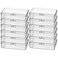 Thintinick 12 Pack Rectangular Clear Plastic Storage Containers Box with Hinged Lid for Beads and Other Small Craft Items 45 x 33 x 11 inch