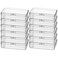 Thintinick 12 Pack Rectangular Clear Plastic Storage Containers Box with Hinged Lid for Beads and Other Small Craft Items 45 x 33 x 11 inch