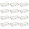Thintinick 12 Pack Rectangular Clear Plastic Storage Containers Box with Hinged Lid for Beads and Other Small Craft Items 57 x 295 x 118 inch