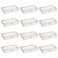 Thintinick 12 Pack Rectangular Clear Plastic Storage Containers Box with Hinged Lid for Beads and Other Small Craft Items 57 x 295 x 118 inch