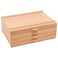 HG Art Concepts 4Drawer Artists Chest Craft Storage Box Natural Birch Finish FoamLined Drawers for Brushes Removable Dividers Sturdy Wood Construction Stackable Solution