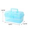BangQiao Multipurpose Plastic Art and Craft Supply Storage Container Bin Case with Removable Tray and Handle First Aid Box Organizer ClearBlue