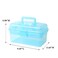 BangQiao Multipurpose Plastic Art and Craft Supply Storage Container Bin Case with Removable Tray and Handle First Aid Box Organizer ClearBlue