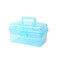 BangQiao Multipurpose Plastic Art and Craft Supply Storage Container Bin Case with Removable Tray and Handle First Aid Box Organizer ClearBlue