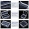Blulu 52 Pcs Bead Organizer Box Plastic Storage Cases Mini Clear Bead Storage Containers Classroom DIY Craft Transparent Boxes with Hinged Lid for Diamond Painting Accessories Jewelry