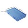 Goodma 4 Pieces Rectangular Plastic Boxes Empty Storage Organizer Containers with Hinged Lids for Small Items and Other Craft Projects Blue 71 x 43 x 12 inch