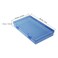 Goodma 4 Pieces Rectangular Plastic Boxes Empty Storage Organizer Containers with Hinged Lids for Small Items and Other Craft Projects Blue 71 x 43 x 12 inch