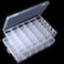 Gospire 2PCS 36 Grids Clear Plastic Jewelry Box Organizer Storage Container with Removable Dividers