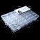 Gospire 2PCS 36 Grids Clear Plastic Jewelry Box Organizer Storage Container with Removable Dividers