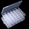 Gospire 2PCS 36 Grids Clear Plastic Jewelry Box Organizer Storage Container with Removable Dividers