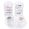 Hipiwe 2 Packs 5 Slot Clear Plastic Round Storage Jars Art Craft Accessory Organizer Box Jewelry Beads Sewing Pills Container Holder for Storage Small Items Hardware
