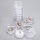 Hipiwe 2 Packs 5 Slot Clear Plastic Round Storage Jars Art Craft Accessory Organizer Box Jewelry Beads Sewing Pills Container Holder for Storage Small Items Hardware