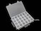 JESEP YONG 4packs Plastic Organizer Box 24 Grids Clear Storage Container Jewelry Box with Fixed Dividers for Beads Art DIY Crafts Jewelry Fishing Tackles 4pcs 24 Grids Box