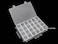 JESEP YONG 4packs Plastic Organizer Box 24 Grids Clear Storage Container Jewelry Box with Fixed Dividers for Beads Art DIY Crafts Jewelry Fishing Tackles 4pcs 24 Grids Box