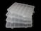 JESEP YONG 4packs Plastic Organizer Box 24 Grids Clear Storage Container Jewelry Box with Fixed Dividers for Beads Art DIY Crafts Jewelry Fishing Tackles 4pcs 24 Grids Box