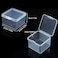Jetec 36 Pack Clear Small Plastic Container Box Beads Organizer Boxes with Hinged Lid Square Transparent Storage Case for Small Items Jewelry Craft DIY Nail25 x 25 x 15 Inches
