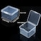 Jetec 36 Pack Clear Small Plastic Container Box Beads Organizer Boxes with Hinged Lid Square Transparent Storage Case for Small Items Jewelry Craft DIY Nail25 x 25 x 15 Inches