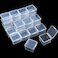 Jetec 36 Pack Clear Small Plastic Container Box Beads Organizer Boxes with Hinged Lid Square Transparent Storage Case for Small Items Jewelry Craft DIY Nail25 x 25 x 15 Inches