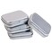 Mini Skater Small Metal Portable Storage Box Mini Rectangle Empty Hinged Tins with Lid Home Organizer for Drawing Pin Pills Candies Earring and Jewelry Craft Silver Grey 4
