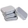 Mini Skater Small Metal Portable Storage Box Mini Rectangle Empty Hinged Tins with Lid Home Organizer for Drawing Pin Pills Candies Earring and Jewelry Craft Silver Grey 4