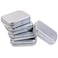 Mini Skater Small Metal Portable Storage Box Mini Rectangle Empty Hinged Tins with Lid Home Organizer for Drawing Pin Pills Candies Earring and Jewelry Craft Silver Grey 8