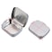 Mini Skater Small Metal Portable Storage Box Mini Rectangle Empty Hinged Tins with Lid Home Organizer for Drawing Pin Pills Candies Earring and Jewelry Craft Silver Grey 8