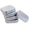 Mini Skater Small Metal Portable Storage Box Mini Rectangle Empty Hinged Tins with Lid Home Organizer for Drawing Pin Pills Candies Earring and Jewelry Craft Silver Grey 8