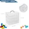 YOCOMEY 4Tier Stackable Storage Container Box with 40 Adjustable Compartments Plastic Organizer Box Transparent Storage Case for Kids Toys Art Crafts Jewelry Supplies Fuse Beads Washi Tapes