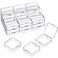 SATINIOR 24 Packs Small Clear Plastic Beads Storage Containers Box with Hinged Lid for Storage of Small Items Crafts Jewelry Hardware 25 x 25 x 08 Inches