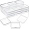SATINIOR 24 Packs Small Clear Plastic Beads Storage Containers Box with Hinged Lid for Storage of Small Items Crafts Jewelry Hardware 276 x 276 x 067 Inches