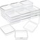 SATINIOR 24 Packs Small Clear Plastic Beads Storage Containers Box with Hinged Lid for Storage of Small Items Crafts Jewelry Hardware 276 x 276 x 067 Inches