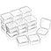 SATINIOR 24 Packs Small Clear Plastic Beads Storage Containers Box with Hinged Lid for Storage of Small Items Crafts Jewelry Hardware17 x 17 x 08 Inches