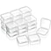 SATINIOR 24 Packs Small Clear Plastic Beads Storage Containers Box with Hinged Lid for Storage of Small Items Crafts Jewelry Hardware17 x 17 x 08 Inches