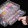 MIOINEY Compartment Storage Box 72 Grids Acrylic Organizer Box with 3 Drawers Storage Containers Transparent Organizer for Crafts Art Supply Painting Nail Tip Bead Earring Ring Clear