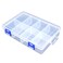 TOPINSTOCK Plastic Compartment Storage Box With Adjustable Divider Removable Grid Compartment for Jewelry Small Accessories Hardware Fitting 8 GridsLarge x 1 Pack