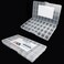 Chemlliy 32 Grids Clear Plastic Organizer Box Craft Storage Container for Beads Organizer Art DIY Crafts Jewelry Storage Fishing Tackles Rock Collection 2 Pack